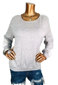 INC XL Top NWT $59 Stretch Soft Easy Wear Lite Sweater Heather Gray White LongSl - Picture 1 of 9
