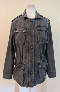 Free People Size Small Blue Gray Not Your Brother's Jacket 100% Cotton 4319 - Picture 1 of 4