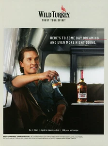 WILD TURKEY WHISKEY AD #31 RARE 2022 MATTHEW MCCONAUGHEY - Picture 1 of 2
