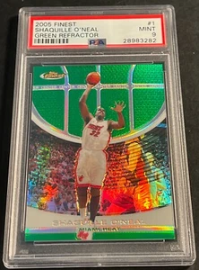 Shaquille O'Neal 2005 refractor verde fino #1 PSA 9 Pop 2 ninguno superior 40/99 - Imagen 1 de 2