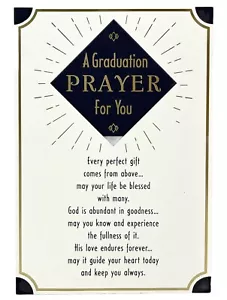 Graduation Card ~A Graduation Prayer Religious w/ Bible Verse DaySpring Card NEW - Picture 1 of 16