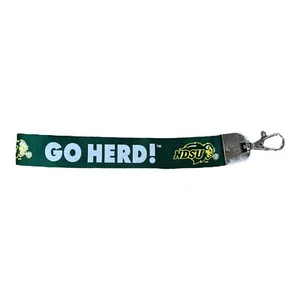 North Dakota State University NDSU GO Herd! Double Sided Wristlet Lanyard - Picture 1 of 1