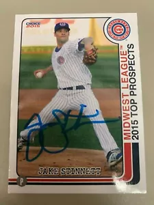 Jake Stinnett 2015 Midwest League Top Prospects Signed Card - Picture 1 of 1