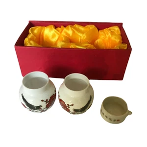 Decorative Chinese Set Asian Chinese Set Hand Painted Porcelain In Gift Box - Picture 1 of 9