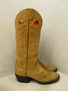 Stivali da cowboy Tony Lama Buckaroo in pelle marrone invecchiato da donna taglia 5 B stile 6075 USA - Foto 1 di 16