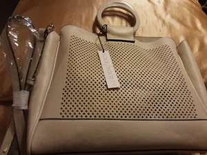SOLE SOCIETY BANGLE SATCHEL-LINEN COLOR-NEW-WITH MATCHING MAKEUP CASE - Picture 1 of 6