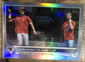 2022 Topps Series 1 Minnesota Meetup Ohtani & Maeda Rainbow Foil #122 Checklist