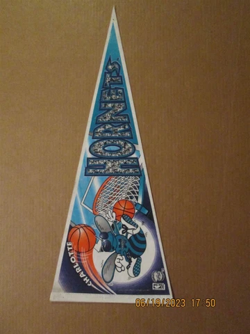 NBA Charlotte Hornets Vintage Circa 1994 Team Logo Basketball Pennant Cover