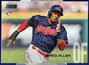 Topps Stadium Club 2018 GREG ALLEN INDIANS ROOKIE RC BLACK FOIL Parallel #115 - Picture 1 of 2