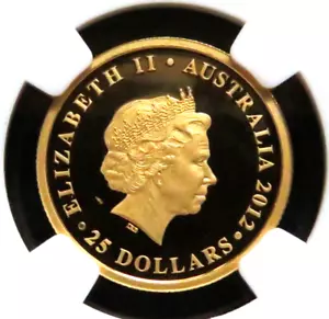 Australia. 2012 Perth - $25 (1/4oz gold).. Diamond Jubilee.. Proof - NGC : PF70 - Picture 1 of 5