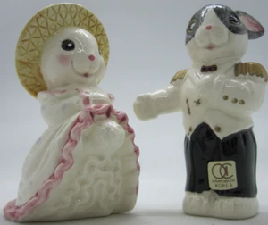 Vintage Salz Pfefferstreuer Set Tanzende Hasen - Bild 1 von 7