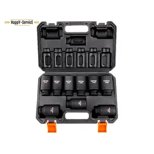 Drive Impact Socket Set 9/11 Piece Deep Socket Set Metric Cr-Mo Cr-V Alloy Steel - Picture 1 of 7