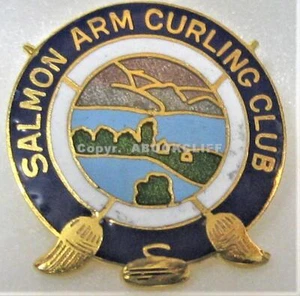 SALMON ARM Curling Club Shuswap B.C. CANADA Badge  - Bild 1 von 4
