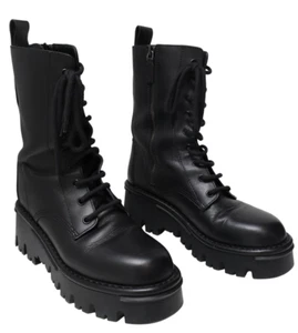 Valentino Garavani Schuhe Damen (EU) 38 Schwarz Reißverschluss Schnürstiefel High Top - Bild 1 von 23