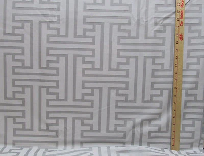 Meander Meandering Fabric 2 Tone Gray Silver Textured Embossed 212" Long  - Image 1 of 2
