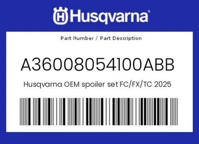 Juego de alerones originales Husqvarna Fc/Fx/Tc 2025 - A36008054100Abb Foto 1 de 4