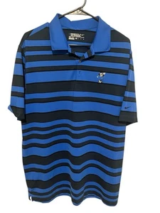 Disney Parks Nike Golf Tour Performance Polo - Striped Blue/Black - mens Sz XL - Picture 1 of 6