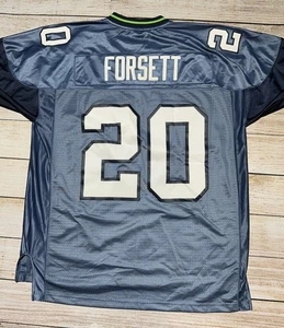 Camiseta deportiva de colección NFL Reebok Seahawks #20 Justin Forestt longitud XL +2 azul cosido - Imagen 1 de 10