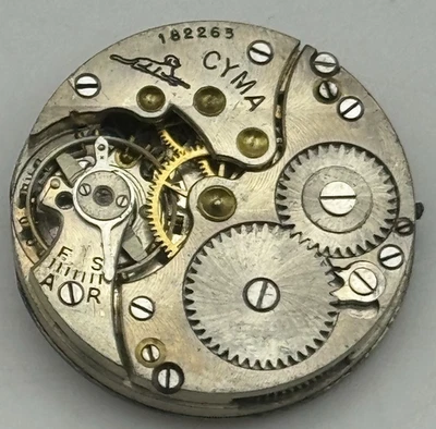 23.6mm Cyma Ref . 030 Sub Seconds Trench Watch Movement Vintage Swiss PARTS - Image 1 of 4
