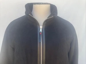 ROBERT GRAHAM New Men’s VEGAN SUEDE Black Bomber Jacket Size L - Picture 1 of 17