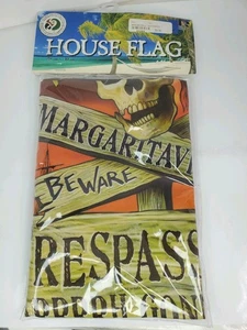 Margaritaville Vorsicht vor Eindringlingen Hausflagge 28x40 Jimmy Buffett offiziell  - Bild 1 von 7