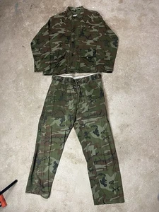 Vintage 60s Cheif Hunter Camo Outfit XL 2 PC Camouflage Set Hunting Men’s - Picture 1 of 8