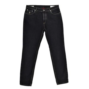 BRUNELLO CUCINELLI HERRENJEANSHOSE TRADITIONELLE PASSFORM FÜNF TASCHEN DENIM-STIL NEU MIT ETIKETT - Bild 1 von 6