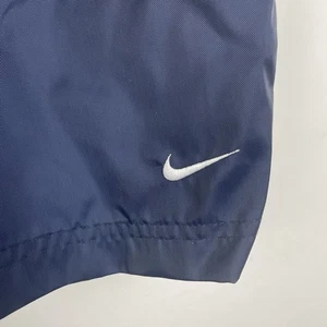 Vintage Nylon Nike Badehose Herren XL Navy Blau Swoosh Shorts Schwarz Etikett Gefüttert - Bild 1 von 13