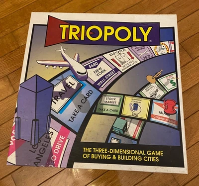 Vintage Triopoly 3D Game of Monopoly  Complete Rare 1998 - Image 1 of 4