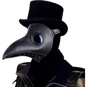 Fun Cosplay Plague Doctor Bird Mask Long Nose Beak Steampunk Halloween Costume - Picture 1 of 7