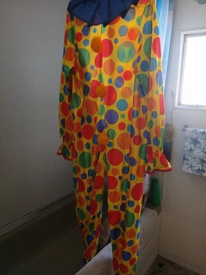 Clown Costume- Adult (Includes  WIG, Foam Nose And Make-Up) - Image 1 of 2
