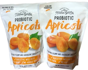 2 Pack Nature's Garden Probiotic Apricots Plump Dried Fruit 40 oz Each Jumbo Bag - Picture 1 of 6