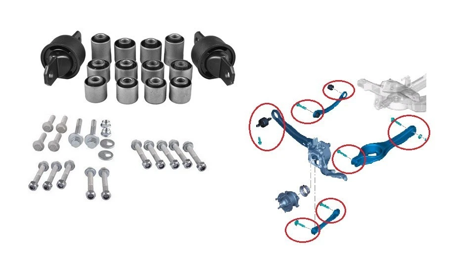Rear Control Trailing Lateral Arm Bushes Bushings For Ford Kuga 2008-2012 - Image 1 of 1