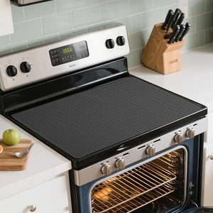 LONGKING Stove Top Cover for Electric - Silicone 28"x20", Black  - Picture 1 of 8