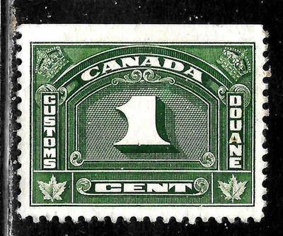HICK GIRL-OLD MINT CANADA  ONE CENT CUSTOMS  STAMP        A5841 - Image 1 of 2