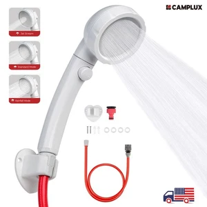 Cabezal de ducha de mano Camplux de alta presión con interruptor conector rápido de manguera de jardín - Imagen 1 de 6
