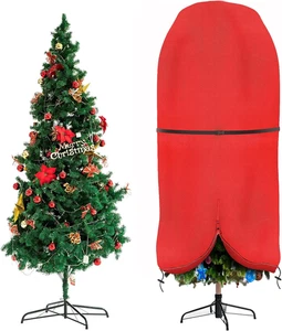 Upright Christmas Tree Storage Bag with Adjustable Straps, Xmas Tree Cover with - Picture 1 of 11