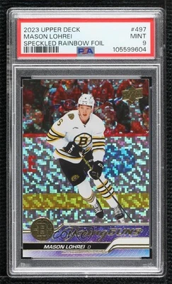 2023 Series 2 Young Guns Speckled Rainbow Foil Mason Lohrei PSA 9 MINT Rookie RC - Image 1 of 2