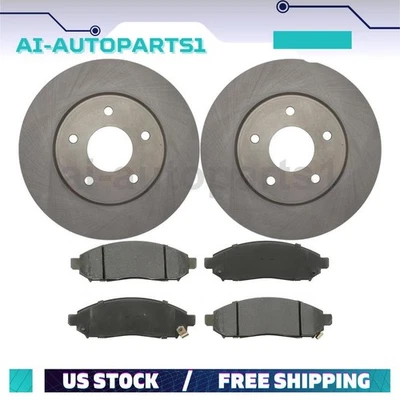 Front Brake Rotors + Brake Pads Kit Fits 2015 2016 2017 Chevrolet City Express - Image 1 of 4