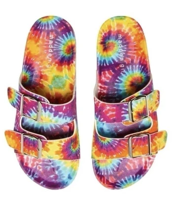 Bambú-Delight-Arco Iris Tie Dye-Hebilla Deslizables-Sandalias-Zapatos Hippies-WMNS 6 Foto 1 de 4