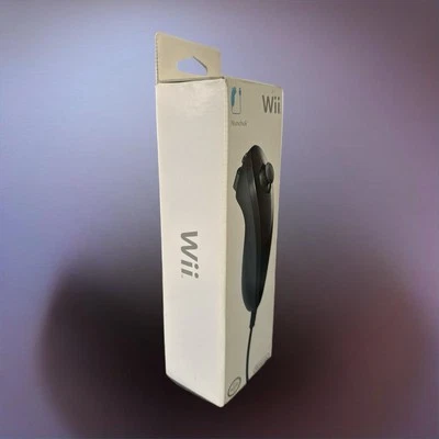 Nintendo Wii Genuine OEM Black Nunchuk Controller NIB FACTORY SEALED - Image 1 of 3