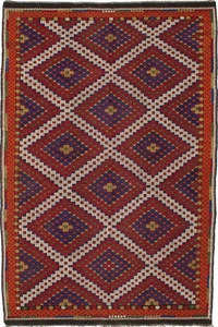 Vintage Handgewebter Traditioneller Kelim Teppich 6 Fuß 1 Zoll x 11 Fuß 5 Zoll Orientteppich Wolle - Bild 1 von 2