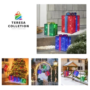 Lebendige Outdoor Weihnachten Geschenkbox Set - 48 LED Lichter für festliche Wohndeko - Bild 1 von 11