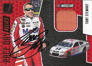 AUTOGRAPHED Tony Stewart 2019 Donruss Racing RACE DAY RELICS (Race-Used Memorabi - Picture 1 of 2