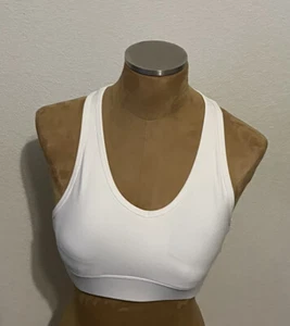 Reggiseno sportivo donna imbottito bianco medio - Foto 1 di 3