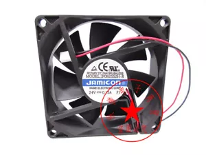 Jamicon JF0825S2H Server Square Fan DC 24V 0.15A 80*80*25mm 2Pin - Picture 1 of 6