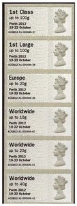 Post & Go Perth 2012 19-22 October AOGB12 collectors set of 6. MNH. - Picture 1 of 1