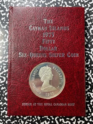 1975 Cayman Islands The Six Queens Of England $50 Dollars Lot#A9902 Silver! - Image 1 of 4
