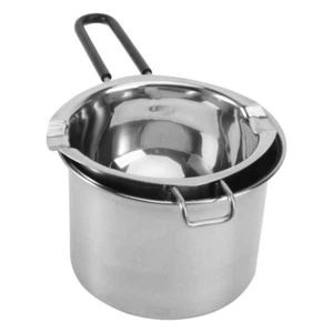 2 Pcs Stainless Steel Melting Pot Pan Chocolate Double - Picture 1 of 12