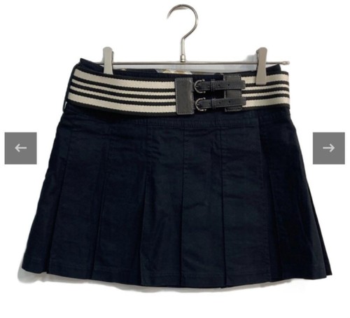 Women size S Skirt Burberry Blue Label Mini Skirt Size 38 With Belt Original